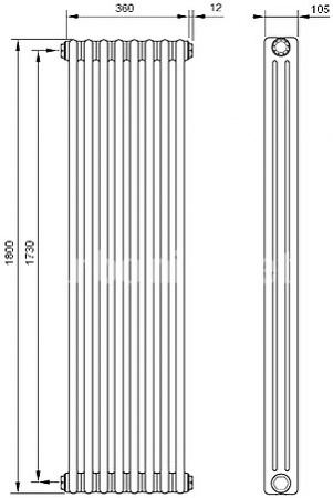   Arbonia 3180/08 N12 3/4 3- RAL 9016