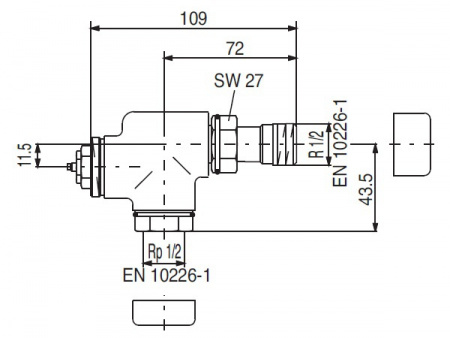 Oventrop  "E" ,  1/2 art 1163252